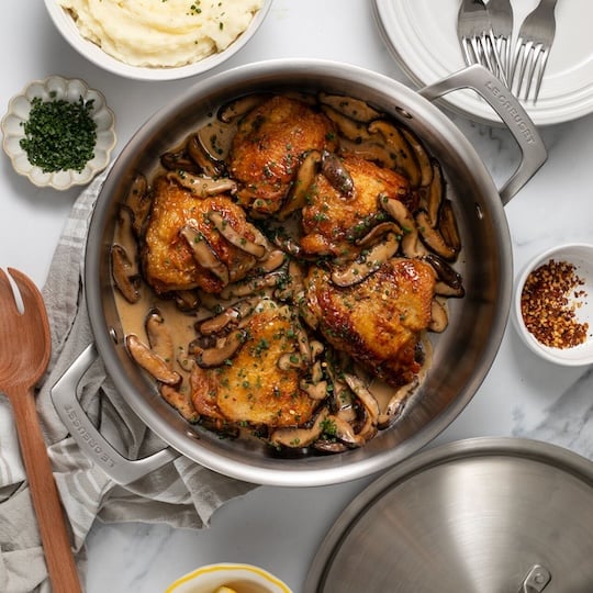 Recipe: Crispy Chicken Thighs with Marsala Sauce