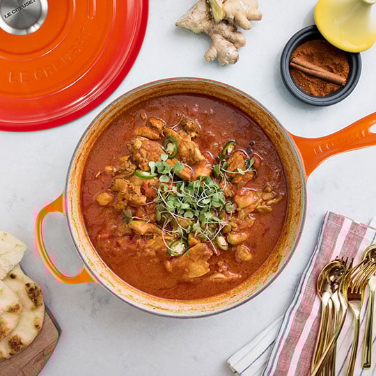Indian curry dish in a cassadou