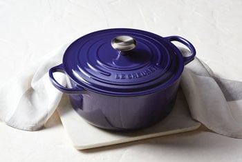 deep indigo blue dutch oven