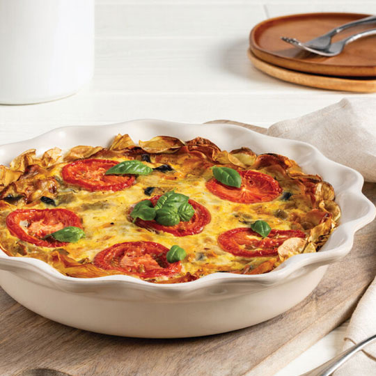 tomato-topped quiche
