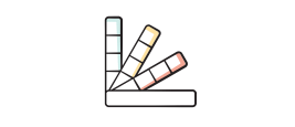 Color swatch fan Color swatch fan