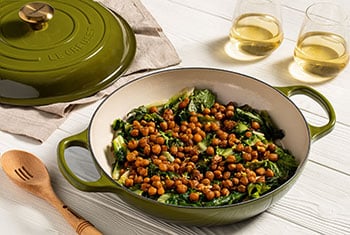 chickpeas in a braiser