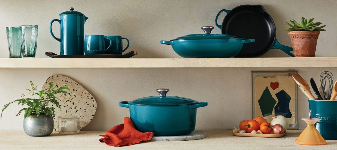 deep teal shelf