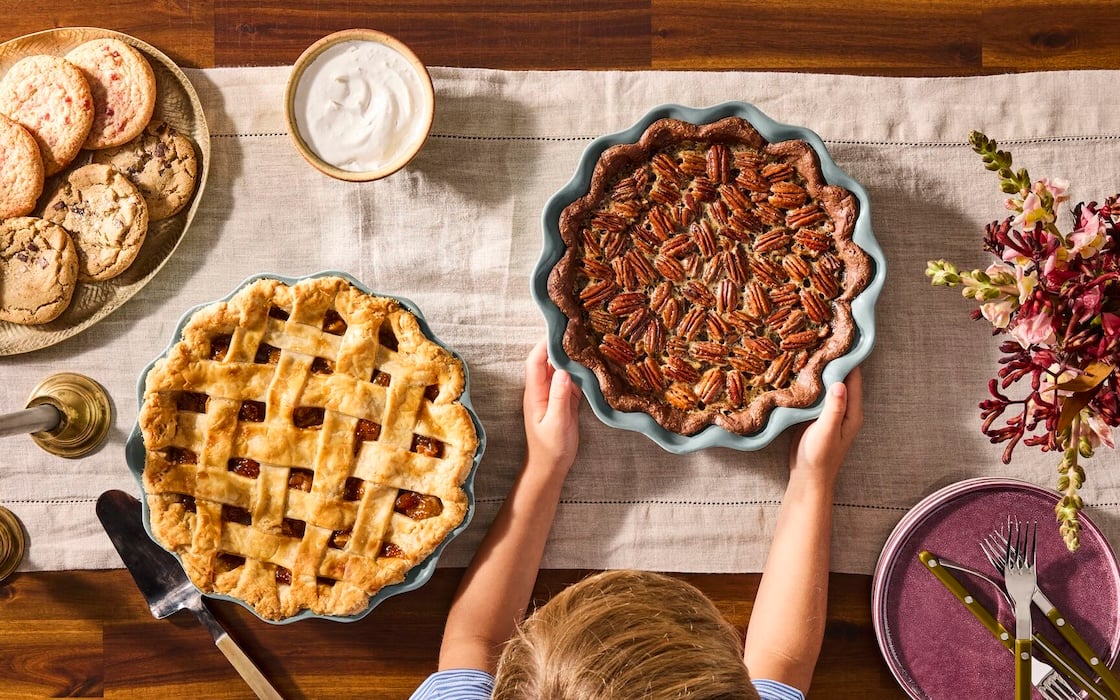 pies on a table