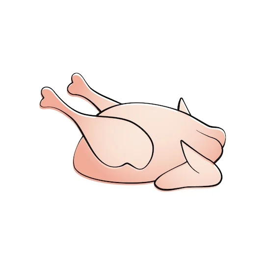 image of a raw turkey