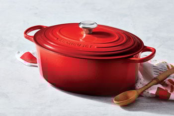 cerise red oval dutch oven