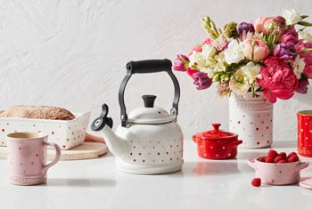cookware with heart pattern