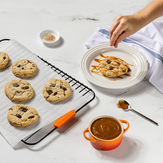 chocolate chip cookies sprinkled with salt