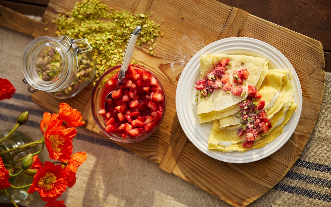 crepes and ingredients