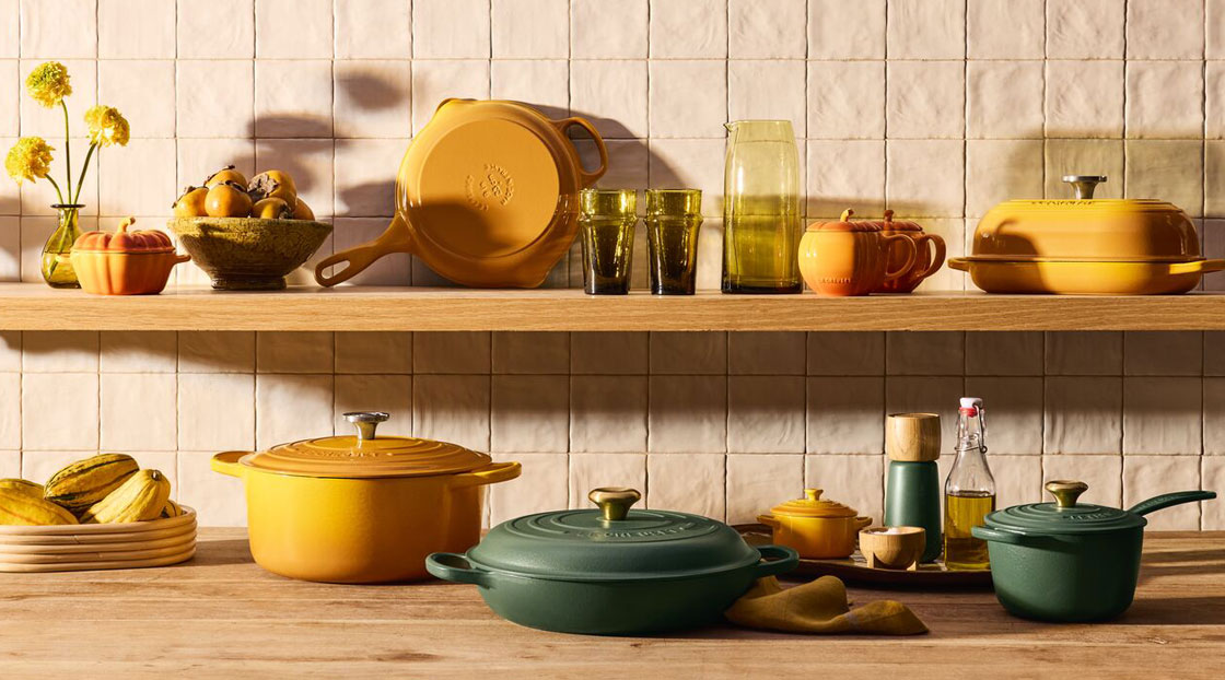 Nectar, Persimmon and Foret items on shelves