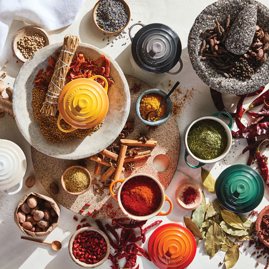 spices in mini cocottes