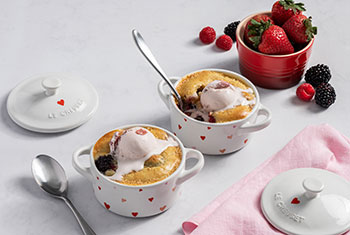 ice cream topped cobblers
