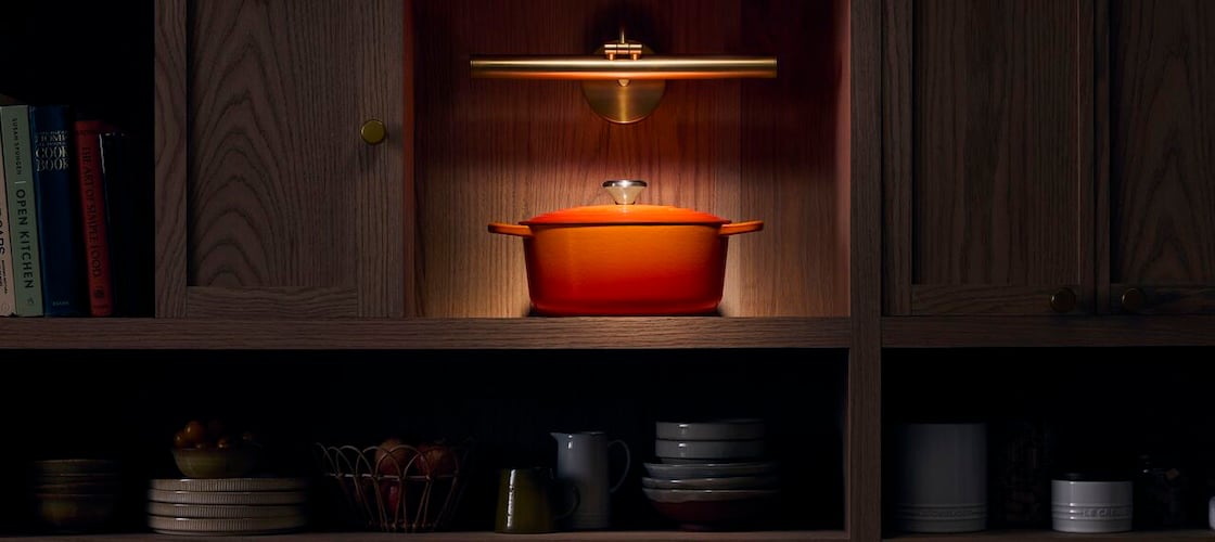 the iconic dutch oven on a shelf