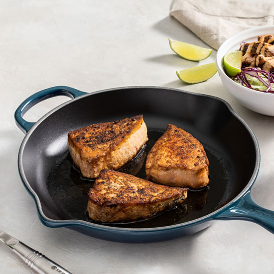 mahi in a skillet