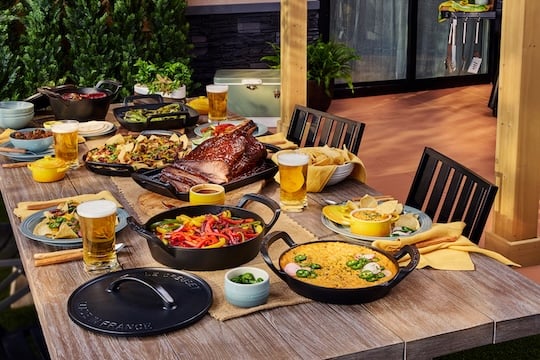 food set out on a table