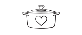 Dutch oven with heart symbol Dutch oven with heart symbol