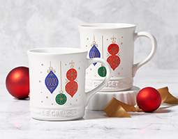 set of holiday mugs
