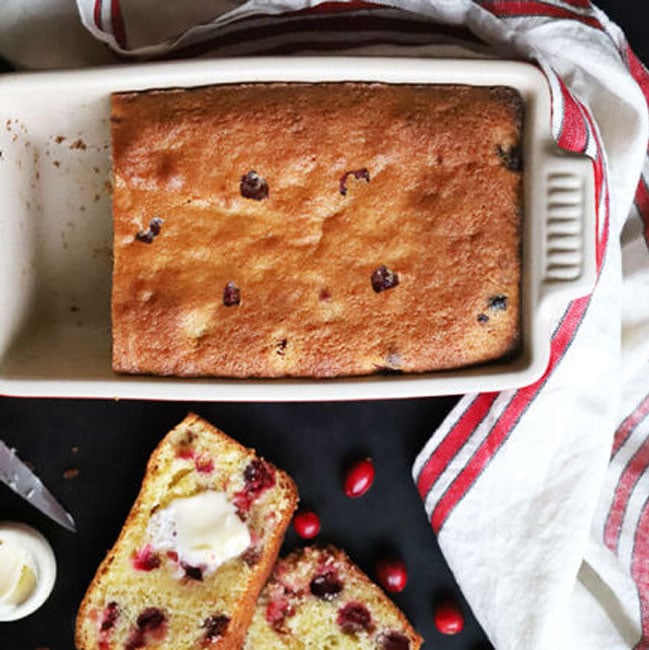 cranberry lemon loaf