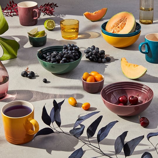 green, blue, yellow and purple jewel tones combine for dramatic effect