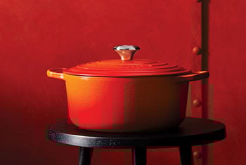 flame orange dutch oven