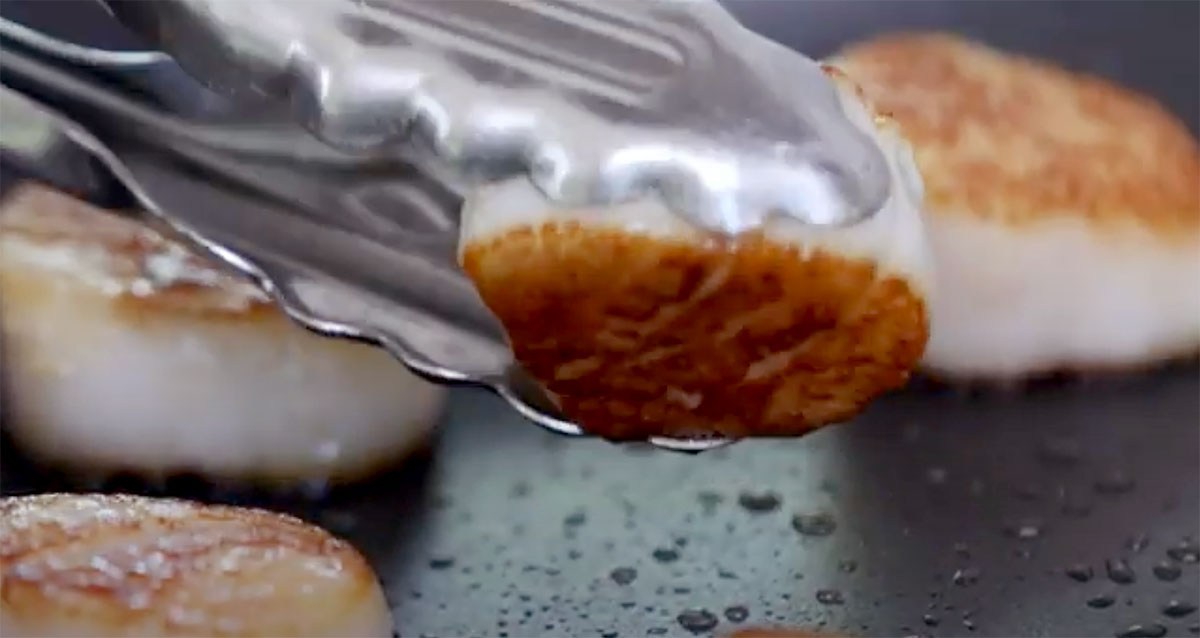 scallops in non-stick pro pan