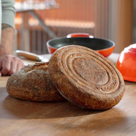 Le Creuset 9.5 Flame Orange Enameled Cast Iron Bread Oven +