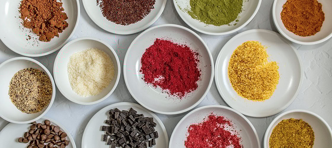 assorted colorful spices and ingredients