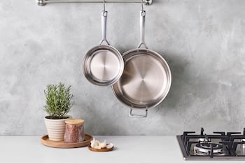 classic stainless steel fry pan