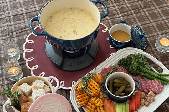 fondue tablescape