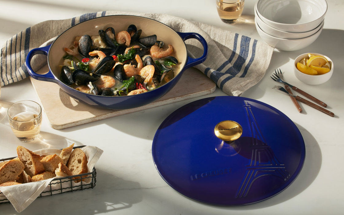 thumbnail image 2 of Le CreusetEiffel Tower Collection Stoneware Covered Rectangular Casserole, 3.5 Qt. (12.5\" X 8.5\"), White 2 of 11