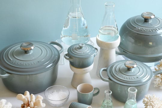 assorted cookware in sea salt