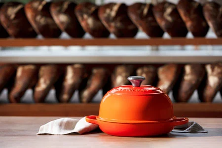 a flame orange bread oven