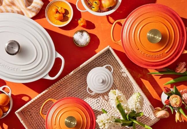 flamme dorée and white cookware