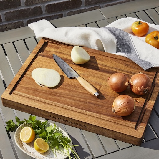 knife on cutting board