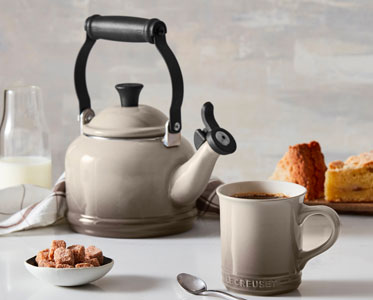 tea kettle and mug