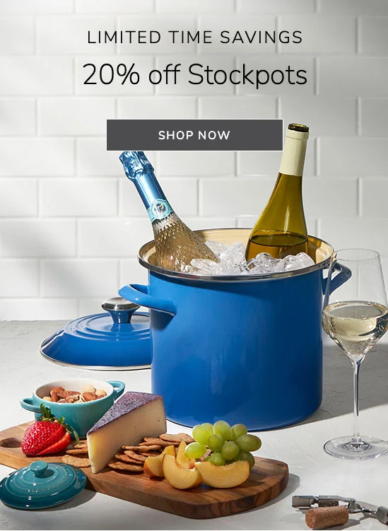 LIMITED TIME SAVINGS: 20% off Stockpots - SHOP NOW