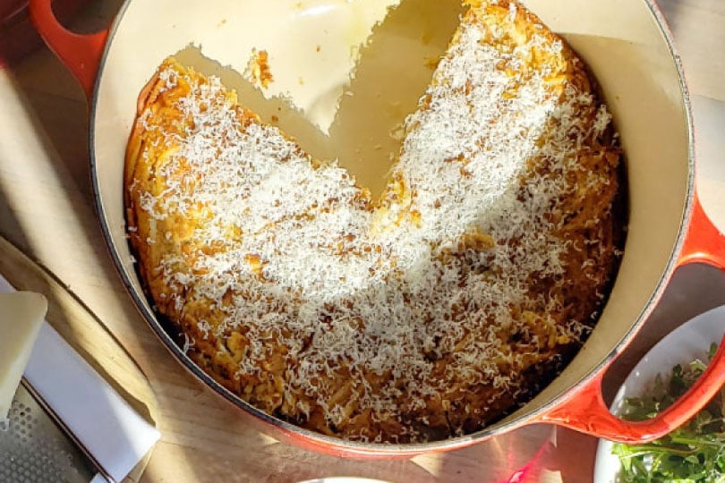 Spaghetti Pie Cacio e Pepe