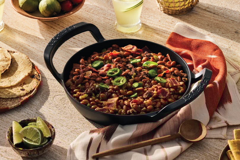Cowboy Beans with Beef and Bacon