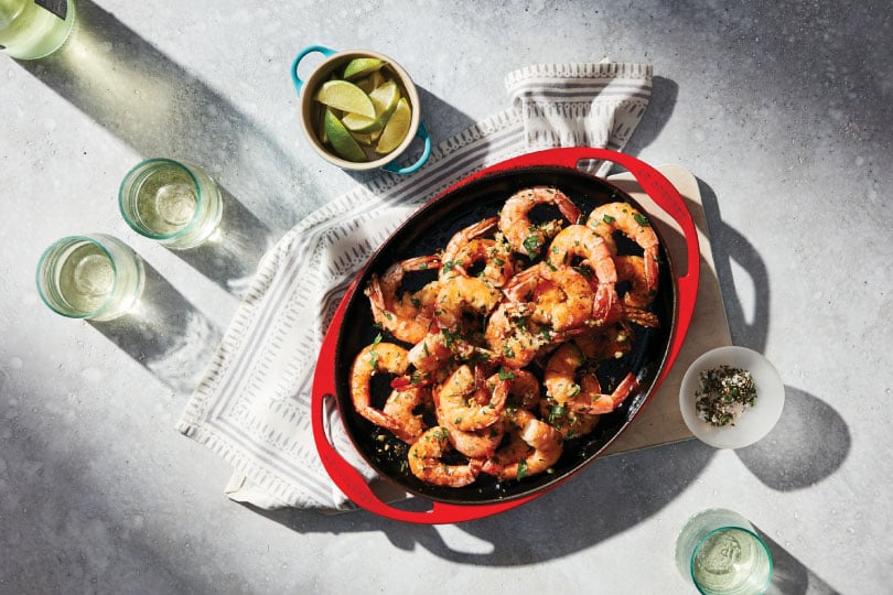 Cast Iron Garlic Shrimp