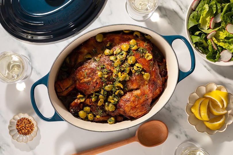 Citrus-Braised Pork Roast with Fennel and Olives