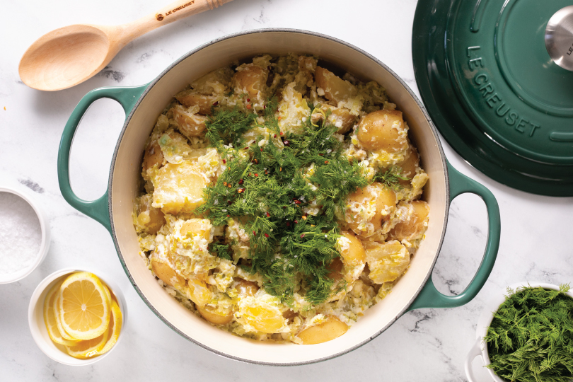 Lemon, Leek and Feta Potato Salad