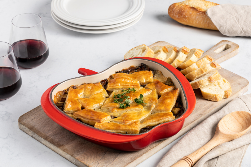 Gruyere, Mushroom and Leeks En Croute