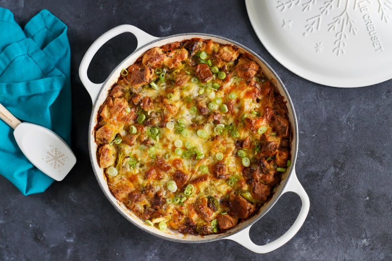 Sausage and Brussels Sprouts Breakfast Casserole