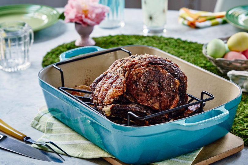Beef Rib Roast with Shallots