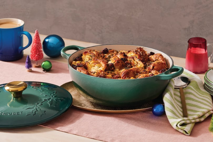 Sausage and Cheese Croissant Casserole