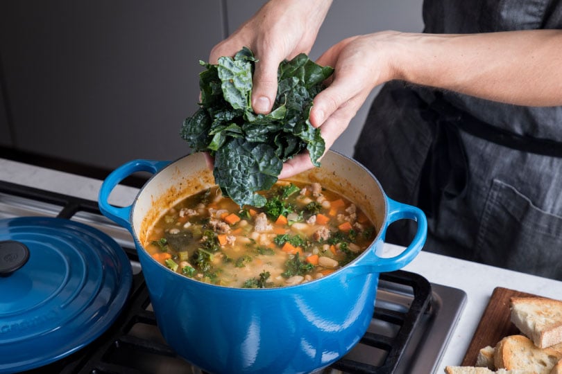 White Bean, Sausage and Kale Soup