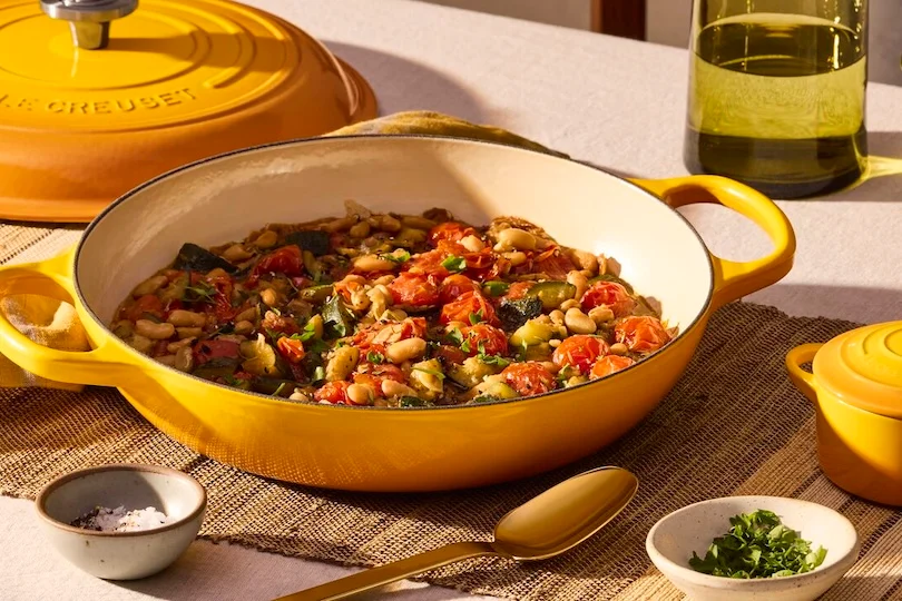 White Bean, Zucchini and Cherry Tomato Braise
