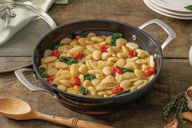 Braised White Beans and Fennel with Greens