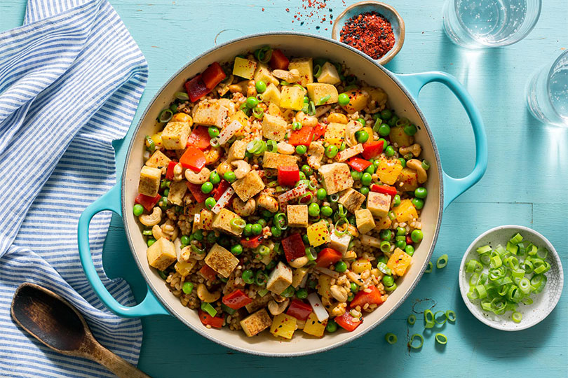Pineapple Fried Rice with Tofu and Togarashi