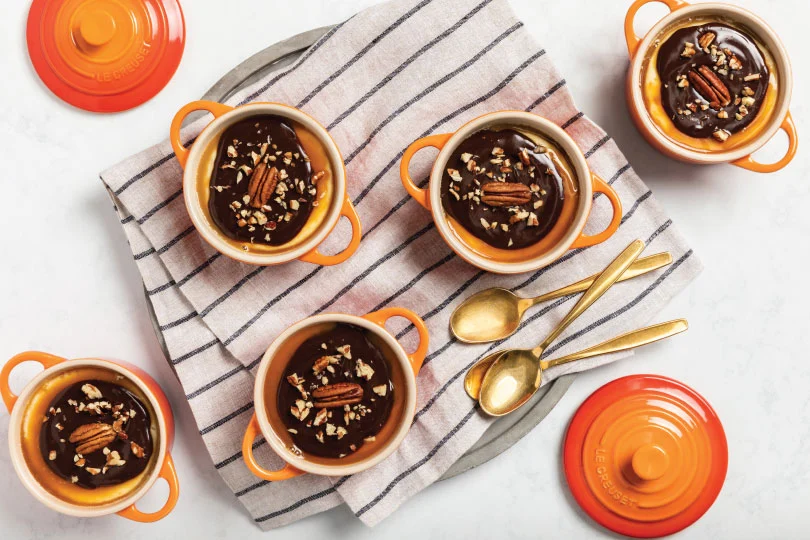 Mini Turtle Cheesecakes